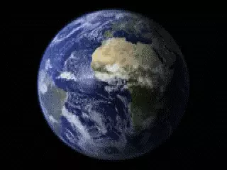 Animiertes Bild zur Rotation der Erde