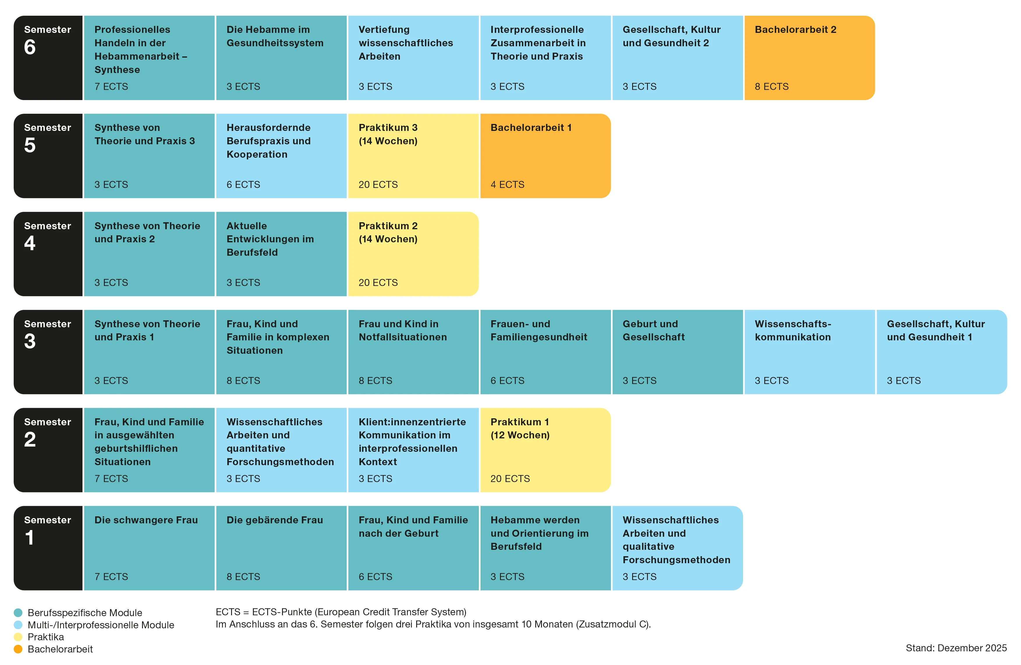 Modulübersicht BSc Hebamme