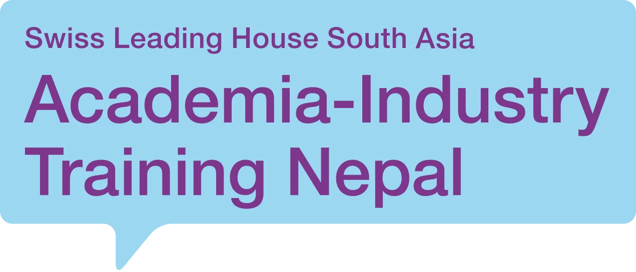 Sprechblase Swiss Leading House South Asia Academia-Industry Training Nepal