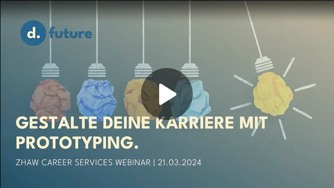 Video «Prototyping für deine Karriere» abspielen. Vor dem Laden des Videos wird ein Datenschutzhinweis angezeigt.
