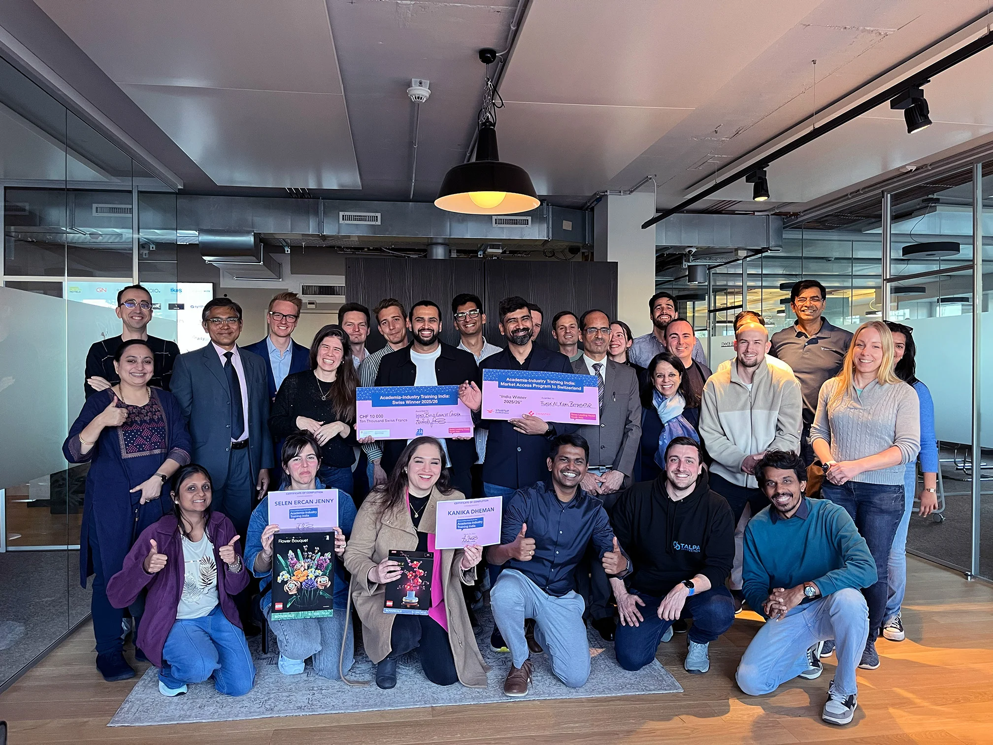 Group photo of AIT India cohort 2025/2026 featuring the winners.