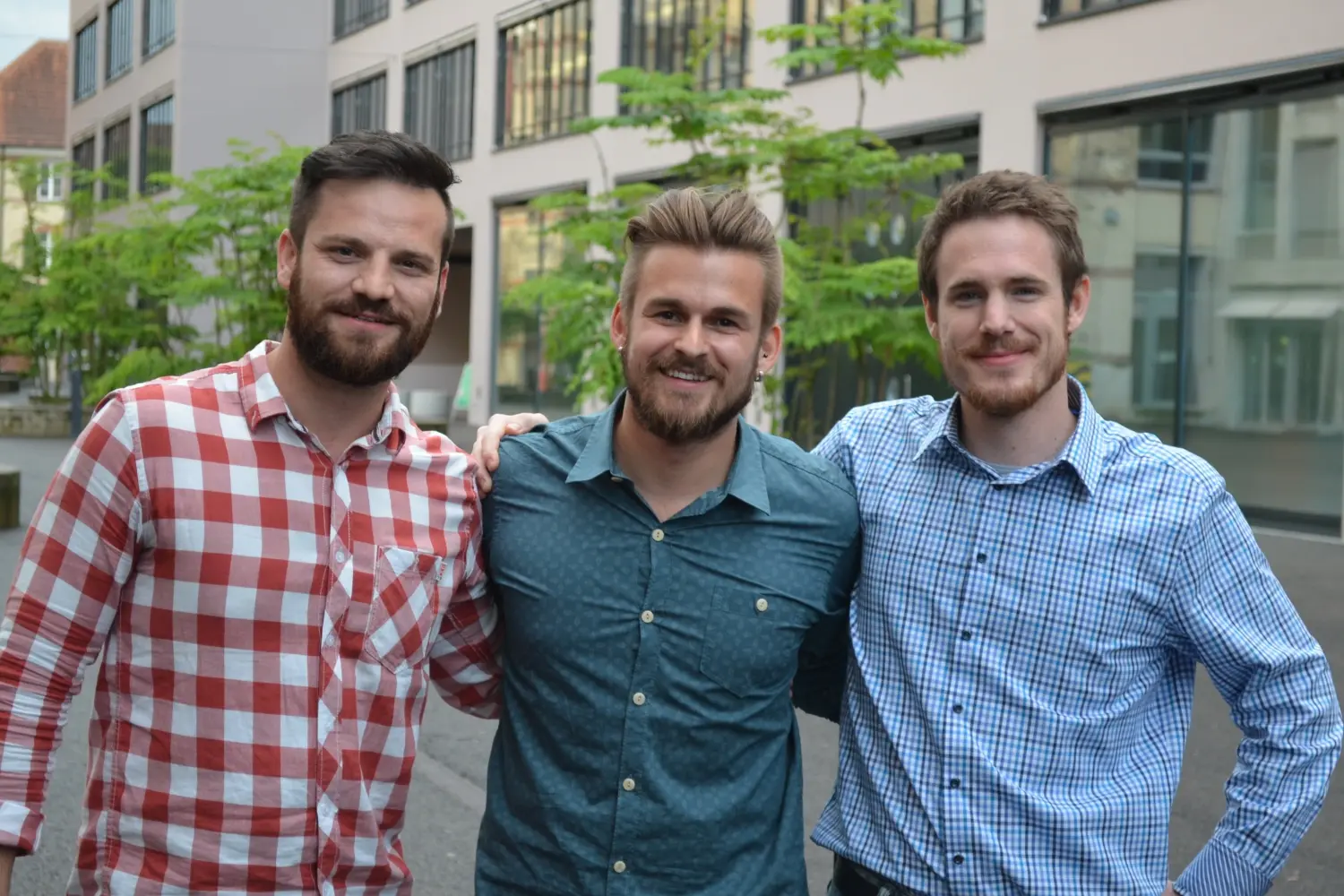 Nusret Salihi, Joris Storskogen und Alexander Bleuler (v.l.n.r.) wollen mit ihrem CoatChecker durchstarten.