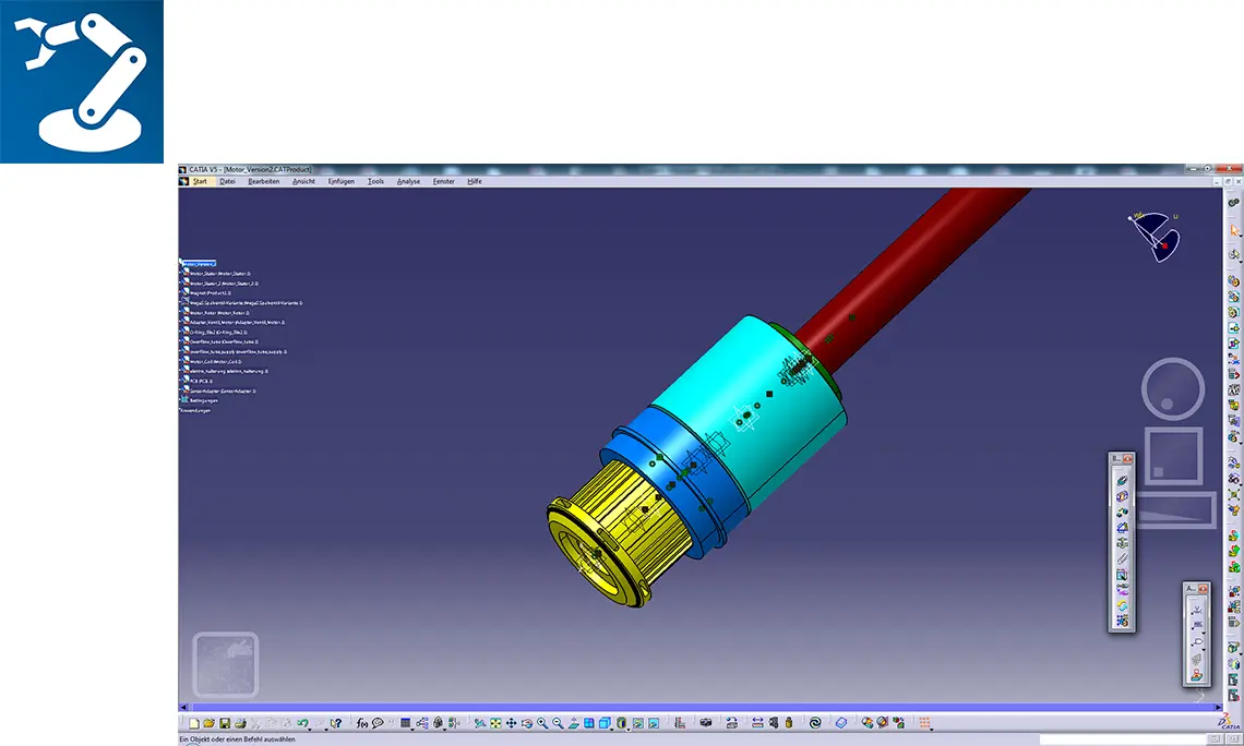 Fertiges Design des Motors