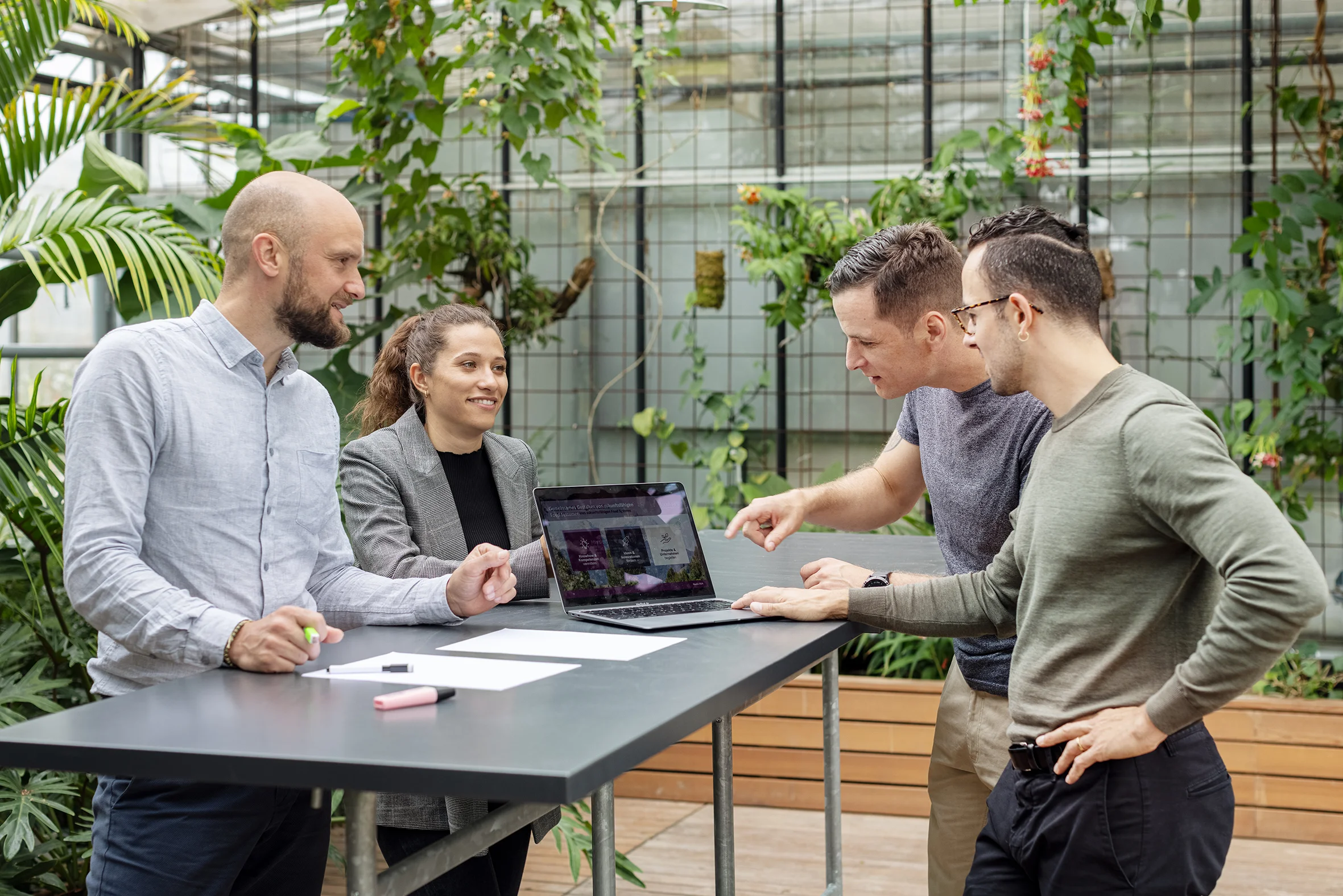 Students discuss project ideas in a workshop on the regenerative food economy.