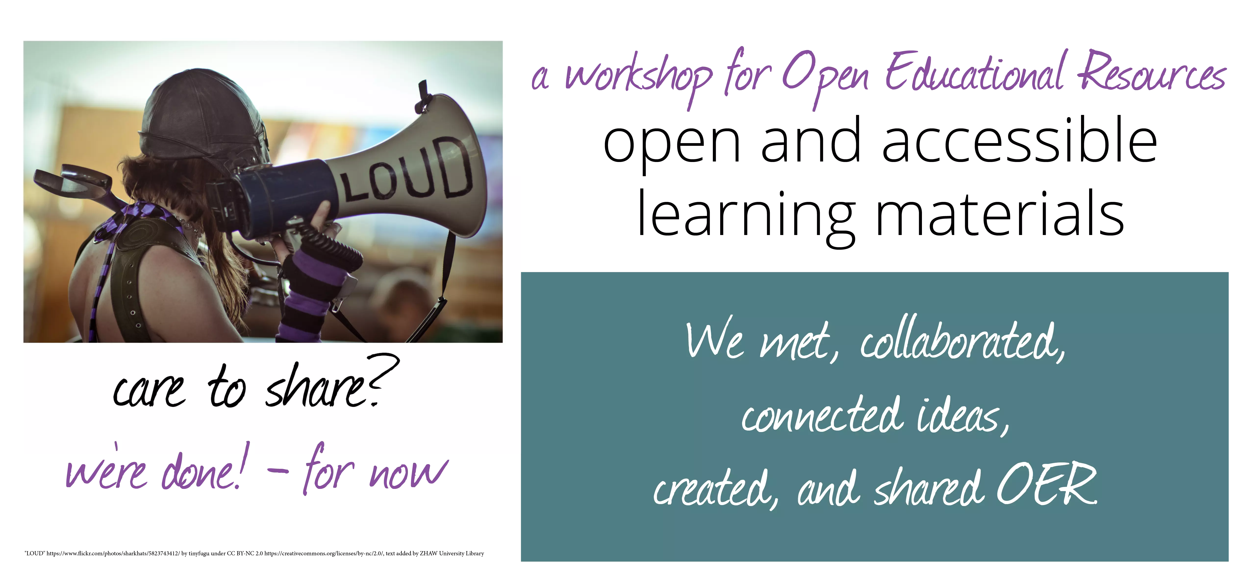 OER Creator Workshop, care to share image