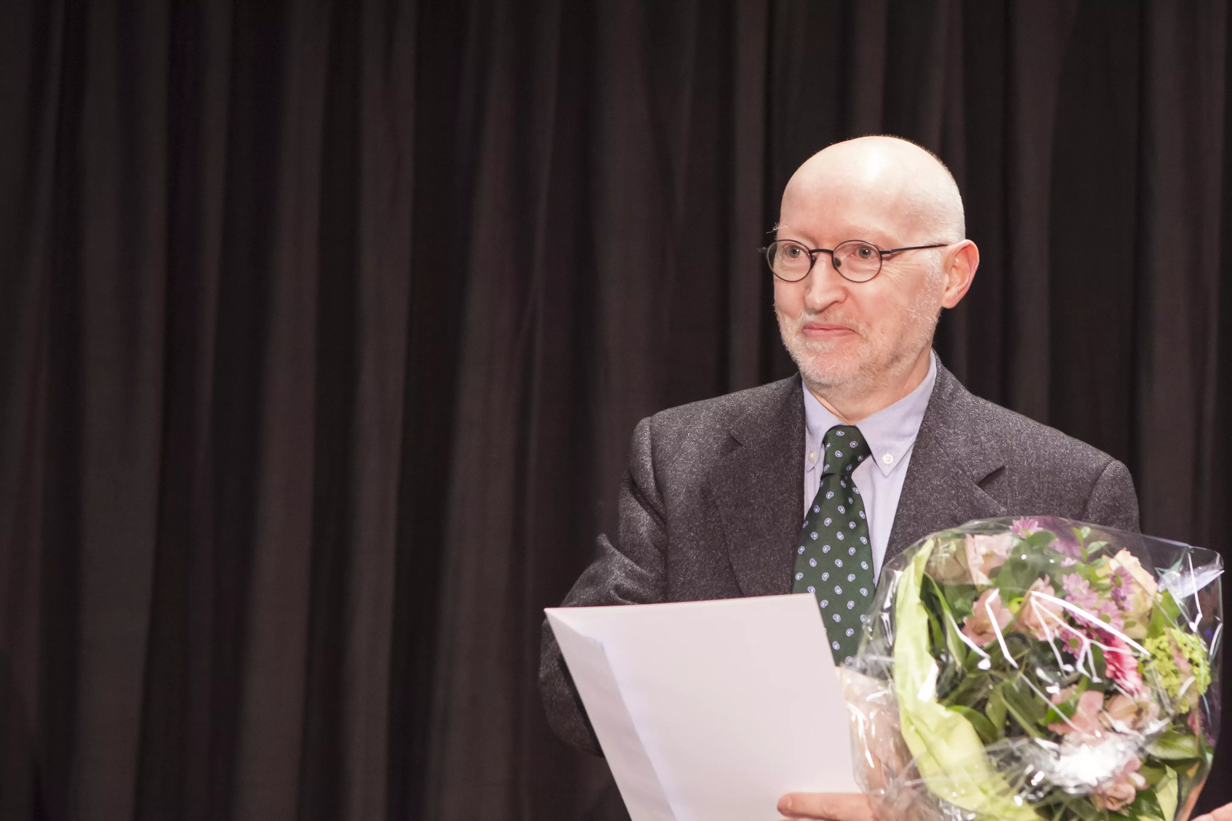 Hans Fuchs während der Dankesrede für den CS-Lehrpreis 2017.