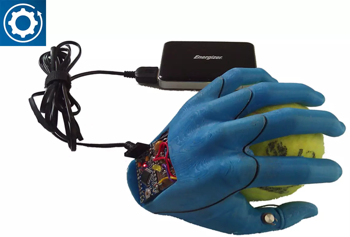 Handprothese mit Energieversorgungseinheit und integrierter Elektronik Handprothese mit Energieversorgungseinheit und integrierter Elektronik