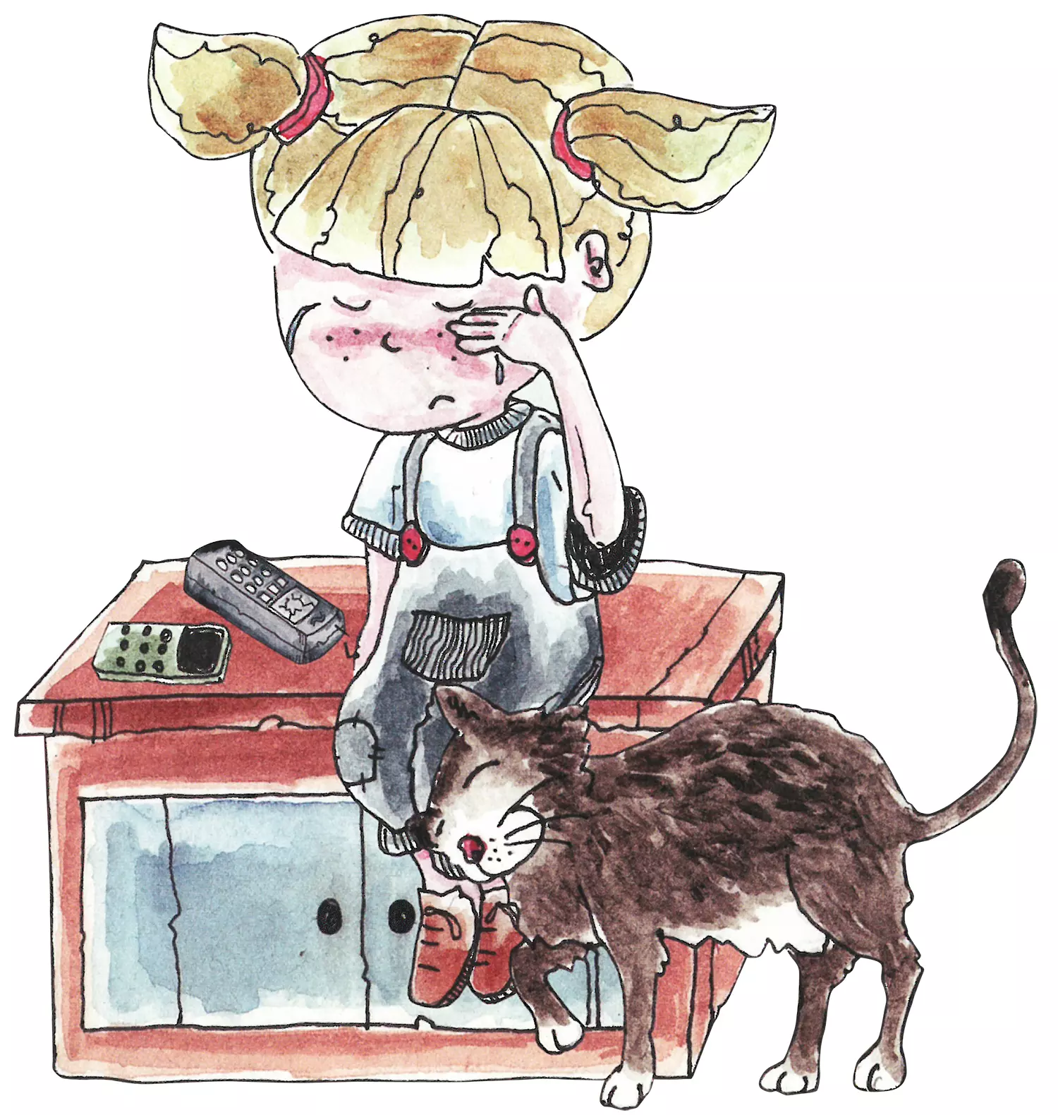 Bild Mädchen mit Katze