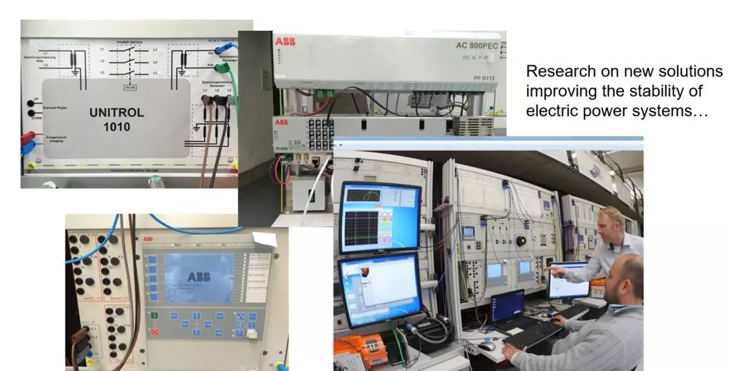 Die Abbildung zeigt das REE-Lab und einige seiner Anlagen. Diese wurden von der ABB mitentwickelt. 