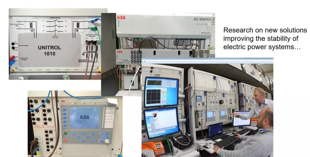Die Abbildung zeigt das REE-Lab und einige seiner Anlagen. Diese wurden von der ABB mitentwickelt.