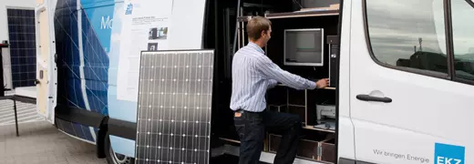Abbildung des mobilen Solarlabors. 