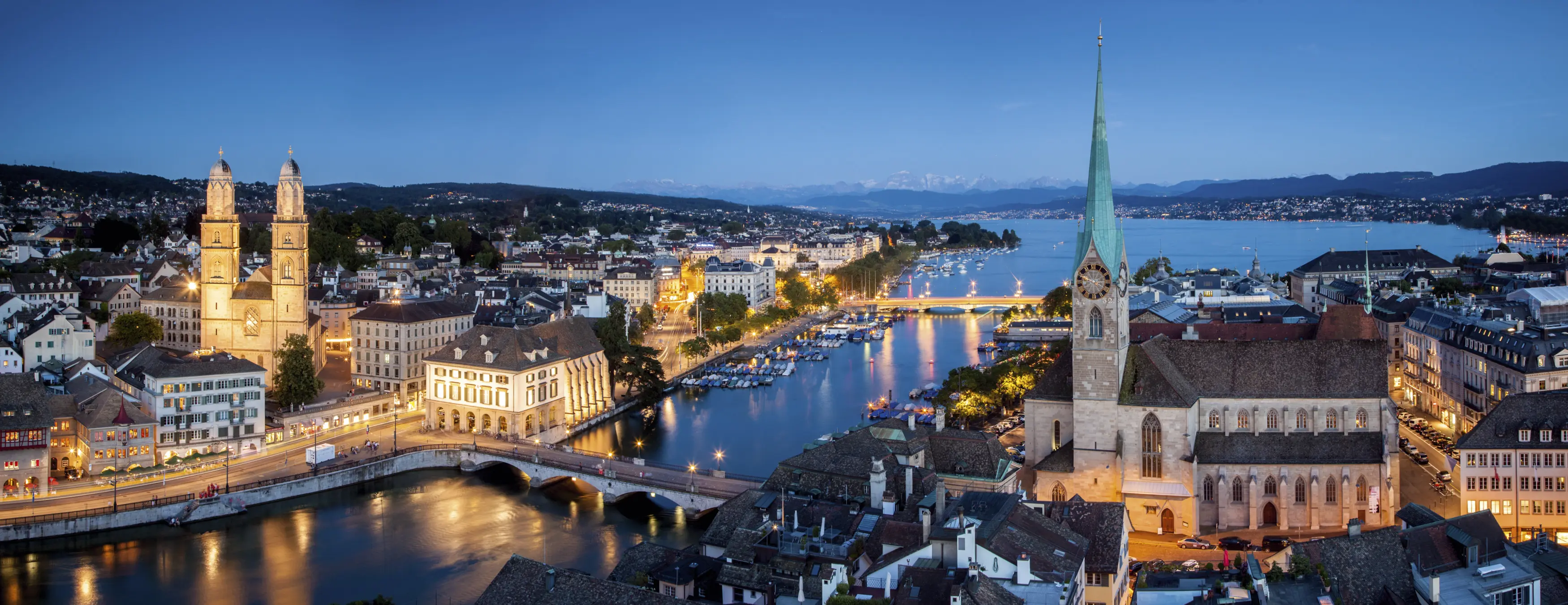 Zuerich, Stadtpanorama. SWITZERLAND SUMMER