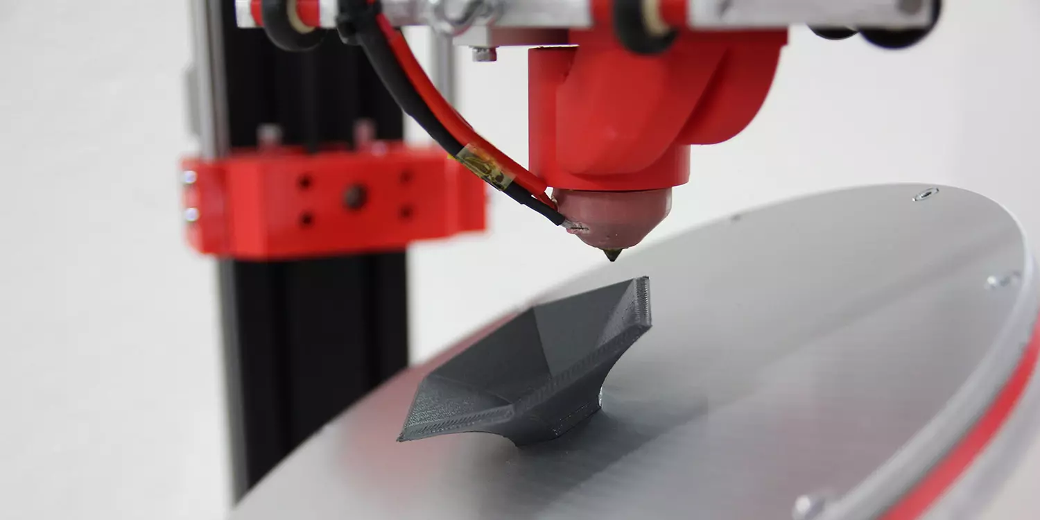 Detailansicht sechsachsiger 3D-Drucker