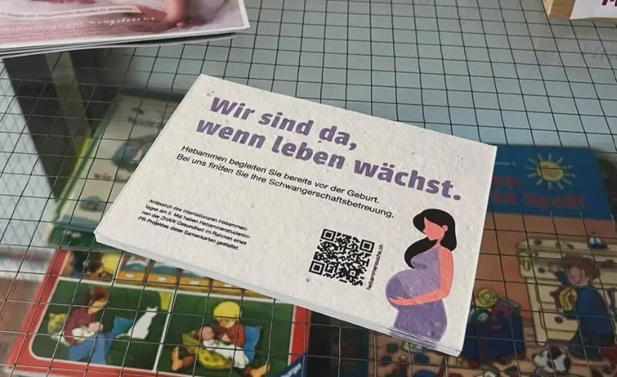 Samenkarten in einer gynäkologischen Praxis.