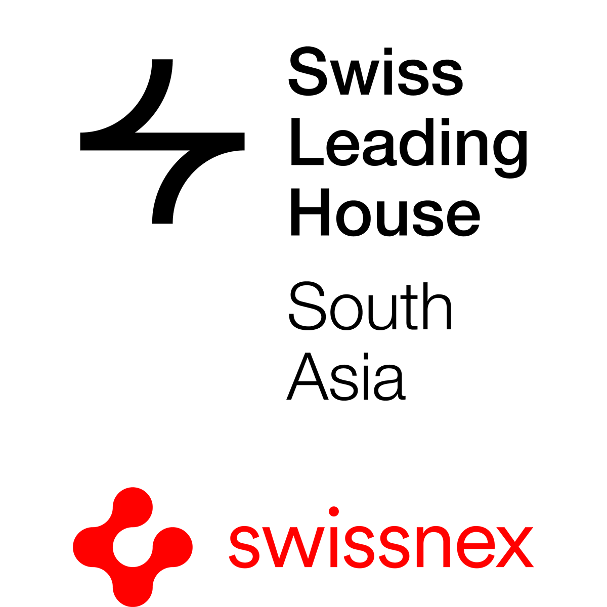 Logos of Swiss Leading House South Asia and Swissnex in India