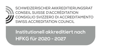 Logo Schweizerischer Akkreditierungsrat, Institutionell akkreditiert nach HFKG für 2020 - 2027, zur Startseite des Akkreditierungsrats
