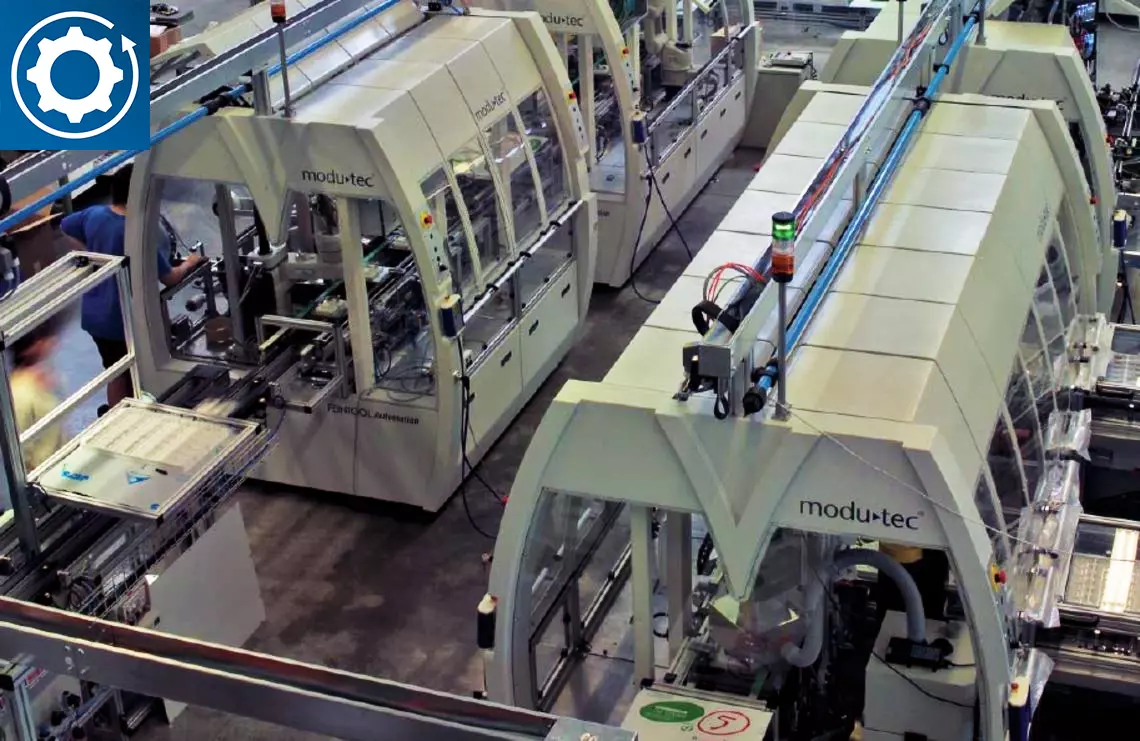 PRIME technology at work: at each production stage, the system enables the product to negotiate the next production step flexibly with the various plant components. (image: Feintool Automation)