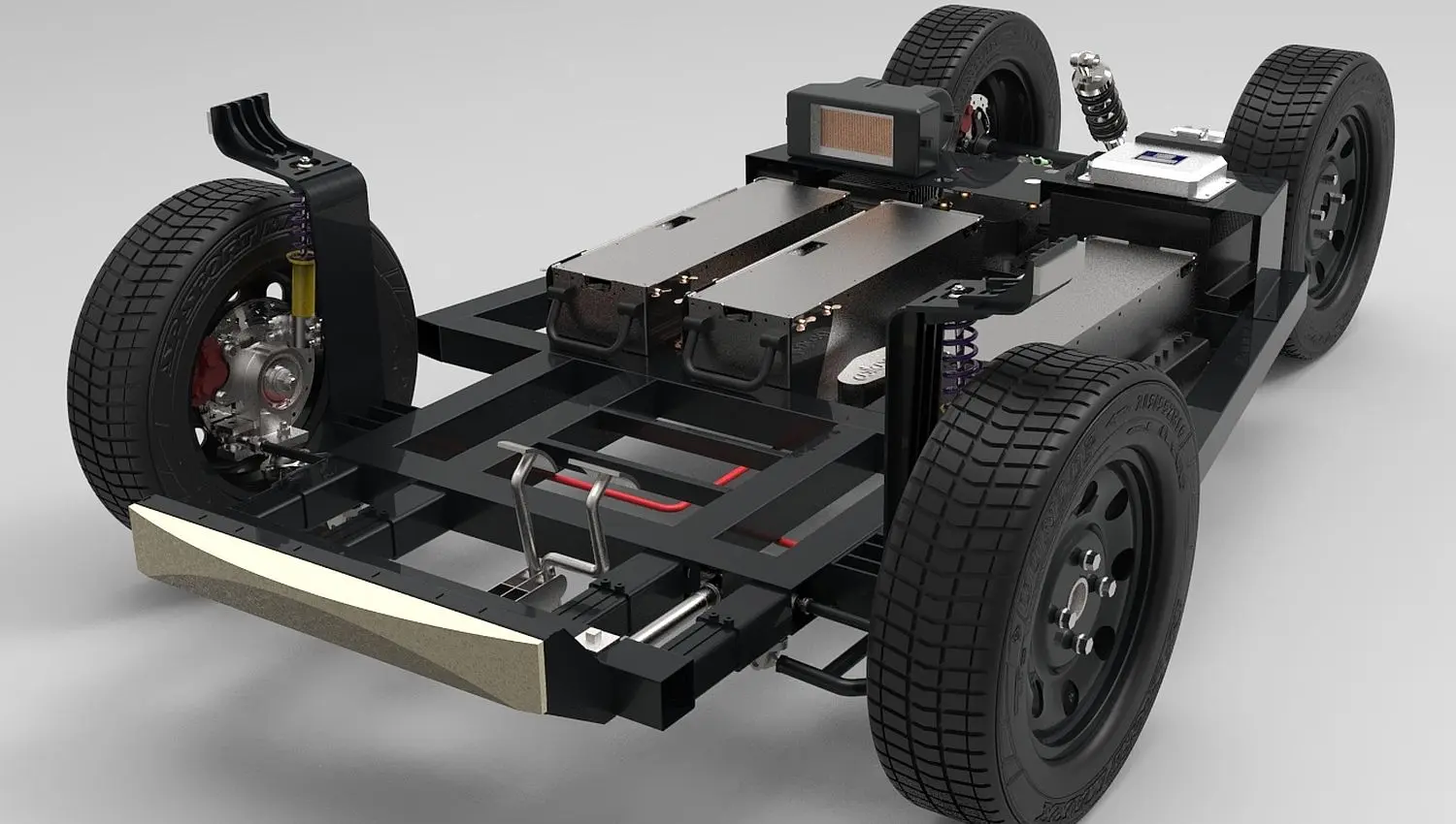 Microlino - der neu entwickelte Fahrgestell-Unterbau