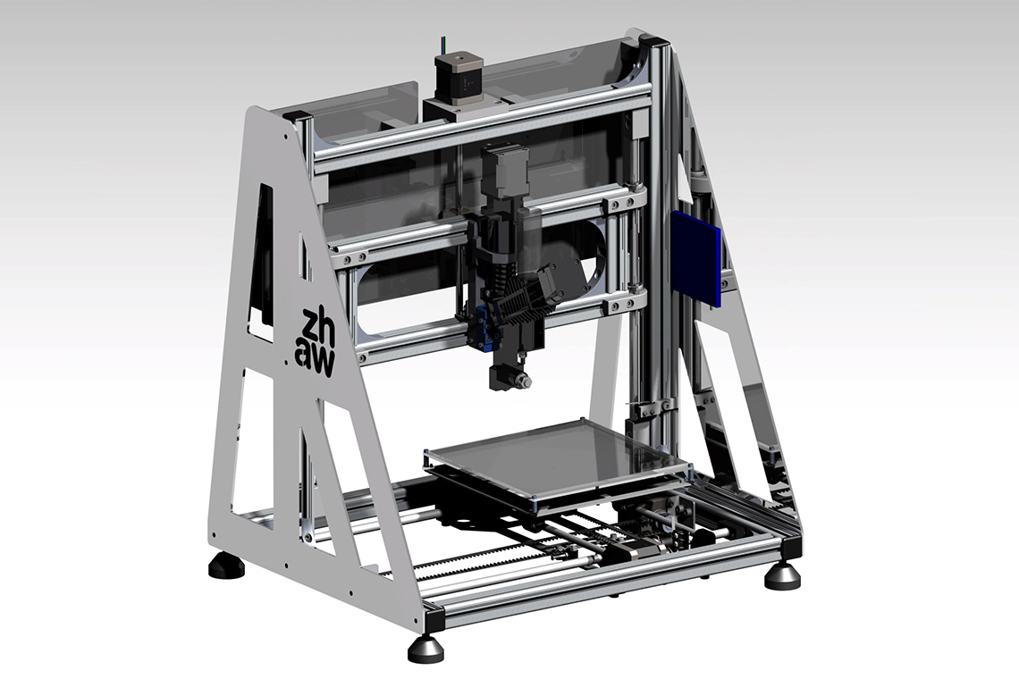 ZHAW Eigenkonstruktion 3D-Drucker für Keramik, FDM-Mikroextrusion