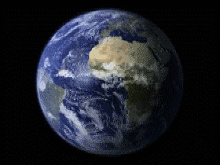 Animiertes Bild zur Rotation der Erde