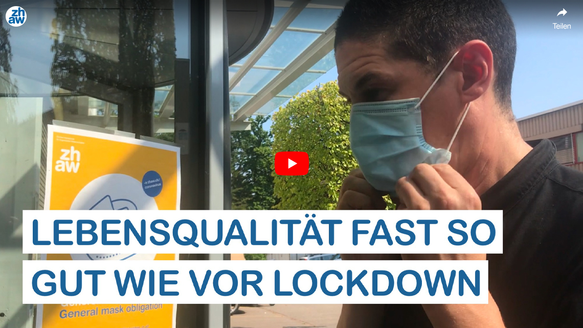 Lebensqualitat In Der Schweiz Fast So Gut Wie Vor Dem Lockdown Zhaw Zurcher Hochschule Fur Angewandte Wissenschaften