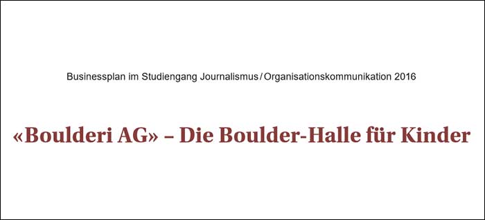 Titelblatt der Bachelorarbeit von Stephanie Bontekoe, Christine Emch, Julia Graf, Giulia Lötscher und Carmen Müller