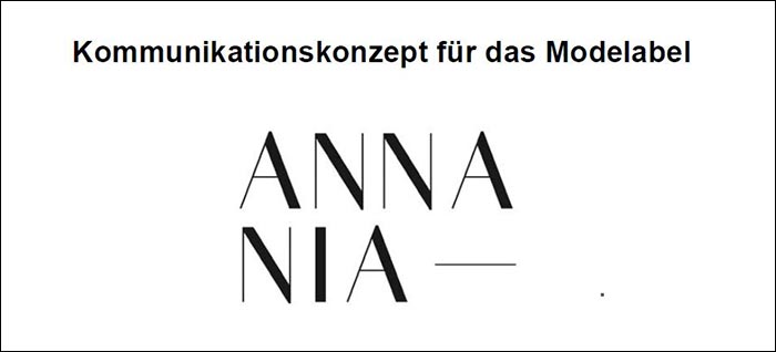 Bild mit dem Logo des Modelabels Anna Nia