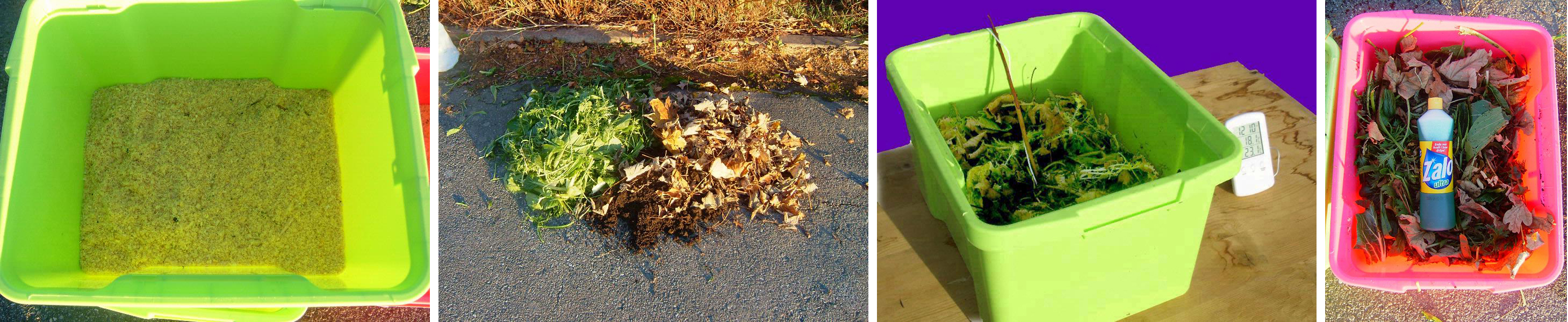 Classroom compost box - Step 1 to 3