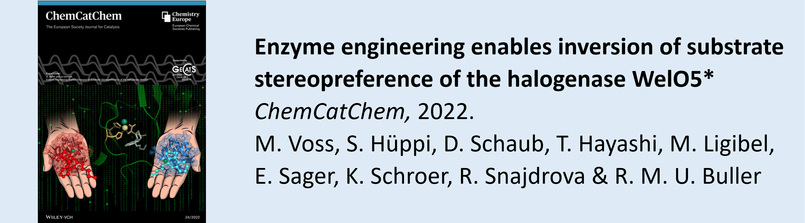 ChemCatChem Publication 2023 on WelO5*