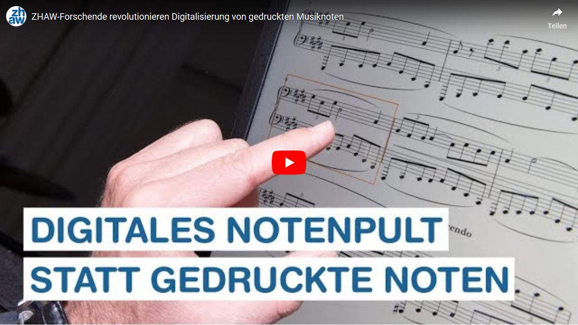Zhaw Forschende Revolutionieren Digitalisierung Gedruckter Musiknoten Zhaw Zurcher Hochschule Fur Angewandte Wissenschaften