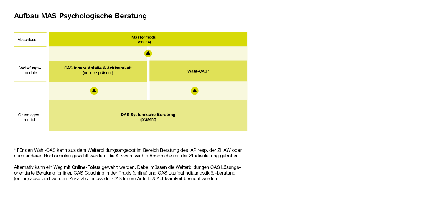 Aufbau des MAS Psychologische Beratung