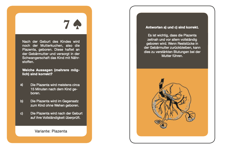 Kartenspiel Obstetrix