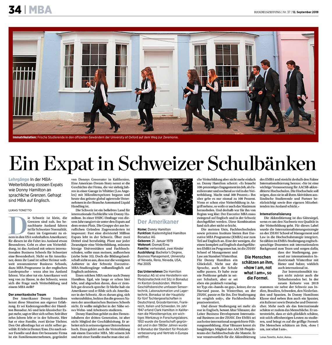 Handelszeitung MBA Handelszeitung MBA