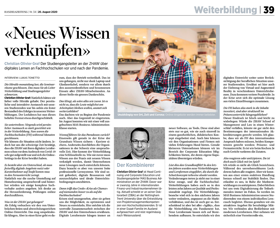 Handelszeitung: Weiterbildung Handelszeitung: Weiterbildung