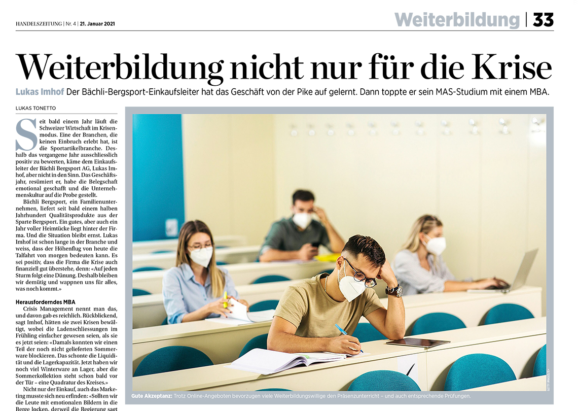 Lukas Imhof: Weiterbildung nicht nur für die Krise