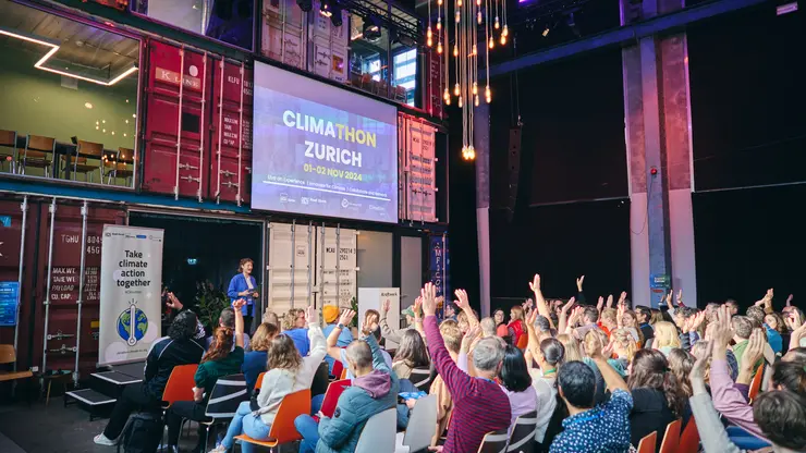 Einblick in den Veranstaltungsort des Climathon Zürich 2024 im Kraftwerk Selnau