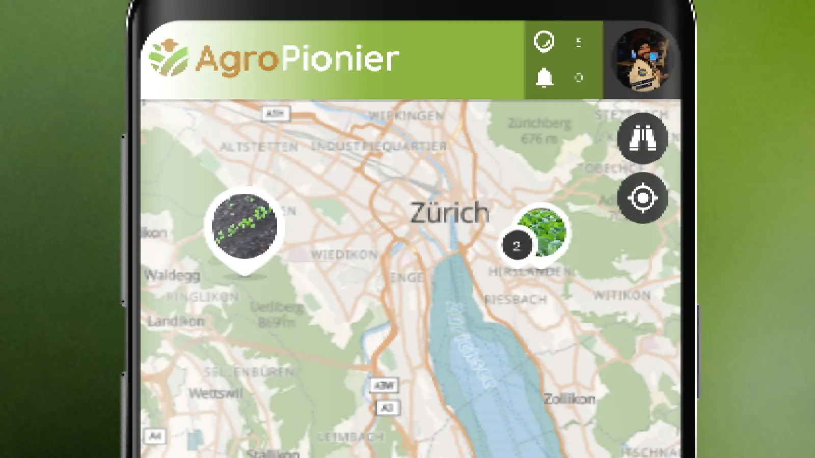 Detailsansicht zur AgroPionier-App.